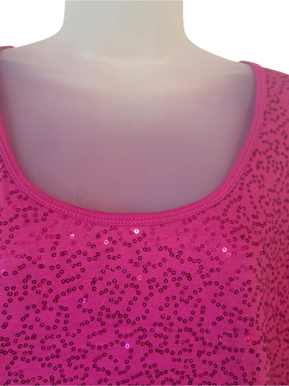 NWT GORGEOUS Sequin Short Sleeve Top w/Stretch  PLUS: 14/16    #C - Picture 3 of 12
